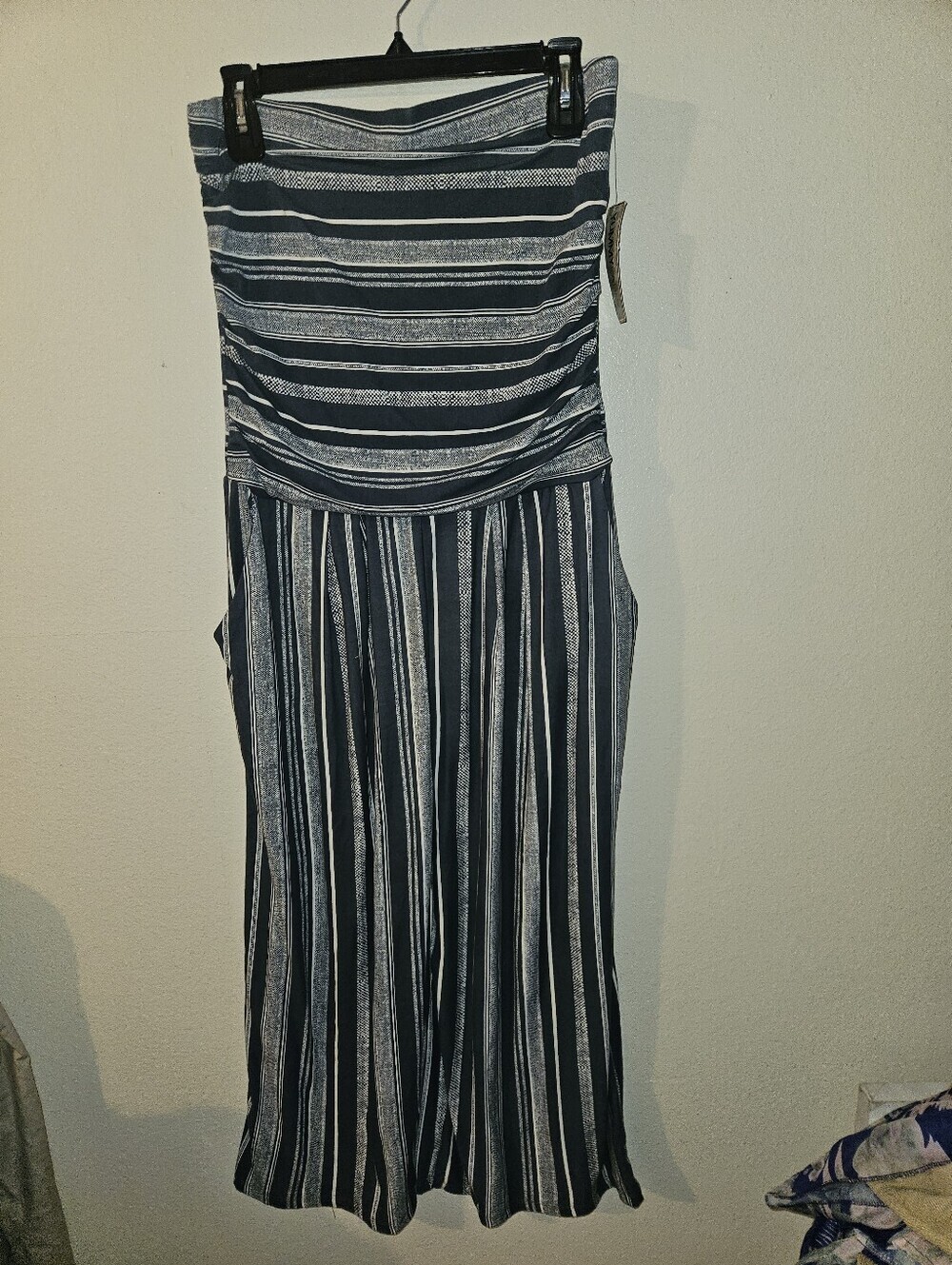 Derek Heart Womans Striped Strapless Jumpsuit Size Xl